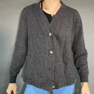 Cabi Grey Oversized Knitted Sweater Size XS